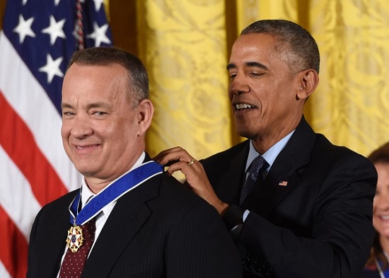 Tom Hanks dan Barack Obama 