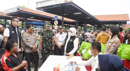 Gubernur Khofifah Bersama Kapolda Jatim dan Danrem Tinjau Kesiapan Tiga Pintu Masuk Jatim